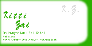 kitti zai business card